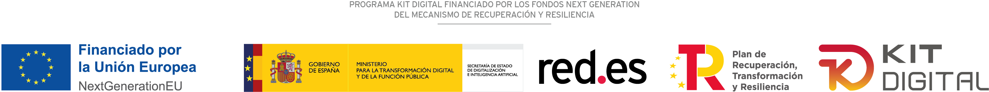 Kit Digital · Next Generation EU · Plan de Recuperación, Transformación y Resiliencia